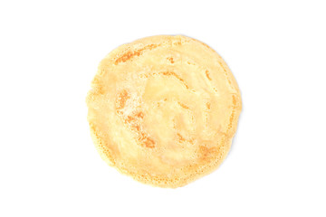 Pancakes isolated on white background.