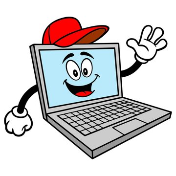 Computer Repair Mascot - A vector cartoon illustration of a Computer Repair Mascot.