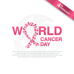 World cancer day February 4th background