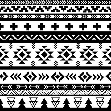 Beautiful aztec vector seamless pattern