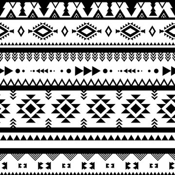 Beautiful aztec vector seamless pattern