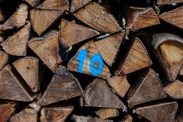 Fototapeta premium Logs of wood, number 10