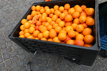 Big Box full of oranges for sale