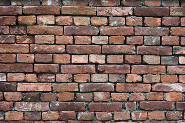 Background of old brown brick wall. Abstract.