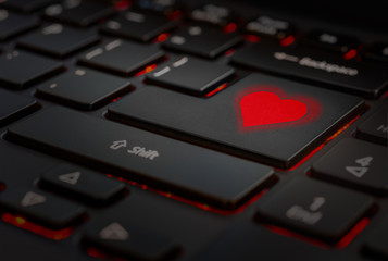 keyboard heart love, Valentine Day