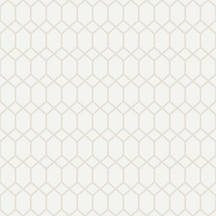 Abstract geometric background with light crossing hexagons. Seamless vector pattern.