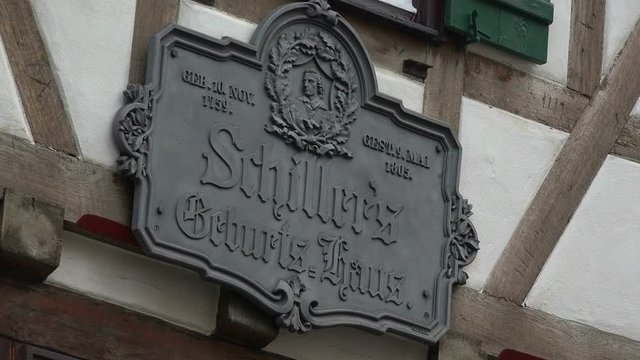 Birthplace of Friedrich Schiller, Marbach am Neckar, Neckar Valley, Baden-Wuerttemberg, Germany