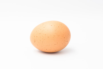 Chicken egg isolated on white background