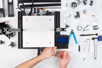 3d printer installation of a three dimensional printing building kit electronics technology hobby...