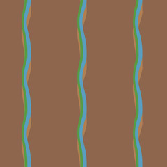 Seamless pattern background with multi-colored wavy lines.