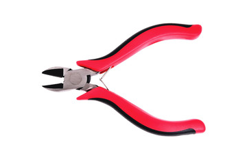 side cutter red black isolate close up