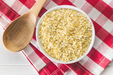 Healthy millet flakes.