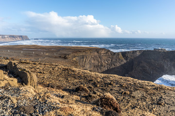 Schwarzer Strand Küste Dyrhólaey in Island
