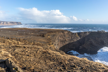 Schwarzer Strand Küste Dyrhólaey in Island