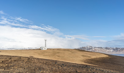 Schwarzer Strand Blick Dyrhólaey in Island
