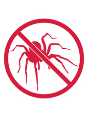 verboten schild keine spinne vogelspinne design clipart logo ekelig krabbeln monster horror halloween angst