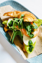 french breakfast with salad