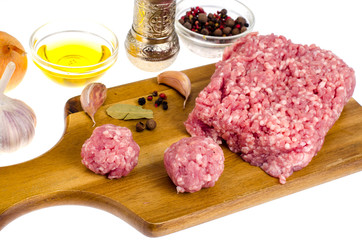 Minced meat mix for cooking