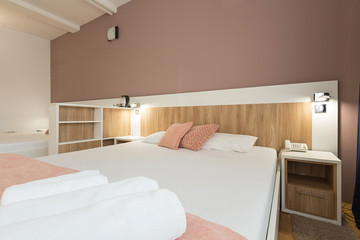 Interior of a hotel bedroom