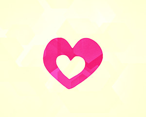 ピンクのハート