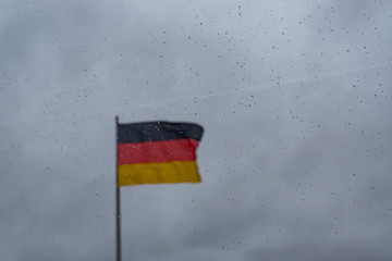 German Flag in a cloudly day, Berlin