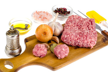 Minced meat mix for cooking