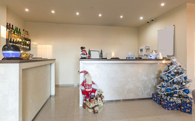 Reception area in small motel