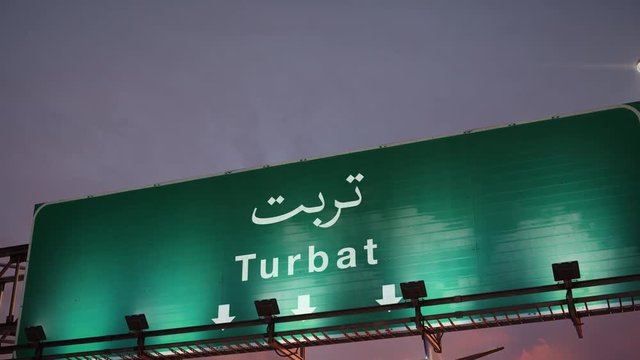 Airplane Landing Turbat during a wonderful sunrise