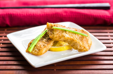 Fish in herbs seasoned