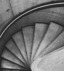 abstract curved concrete stairs background