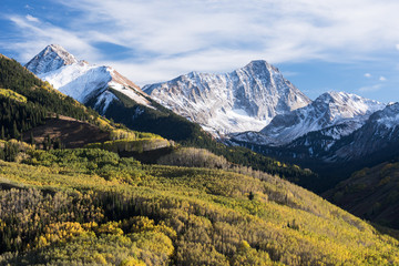 Capital Peak 14,130 feet is a famous Colorado Mountain within the White River National Forest, Colorado.