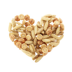 Healthy bread, good for human heart. Original 3d rendering