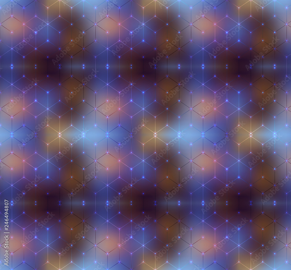 Poster 3d computer generated abstract unique smooth artistic multicolored modern smooth network pattern bac