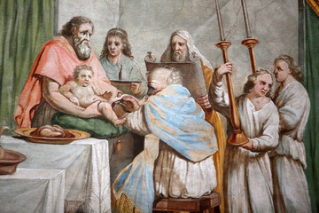 La circoncision de Jésus-Christ. Collègiale Saint-Jacques-le-Majeur. Sallanches. / The Circumcision of Jesus Christ. Saint James's collegiate church. Sallanches.