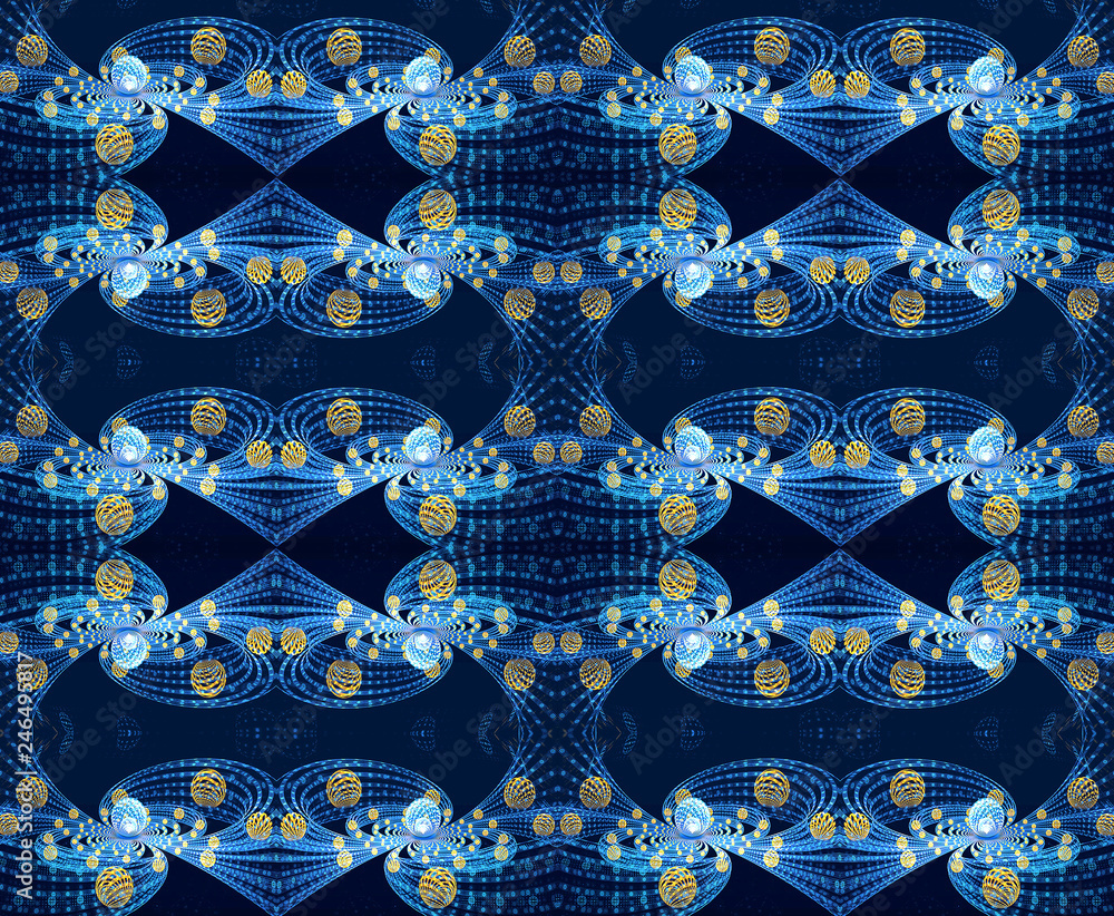 Poster 3d computer generated artistic glowing bright modern abstract networked fractals pattern artwork bac