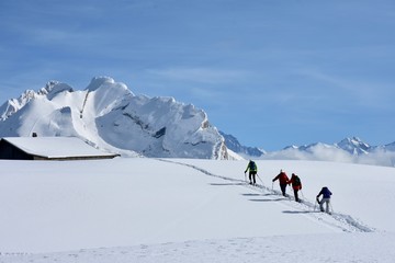 Guided tour on snowshoes in haute Savoie