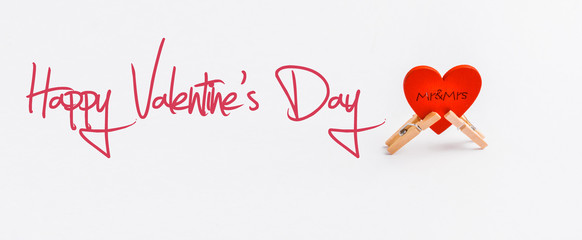 Valentines Day background with hearts .