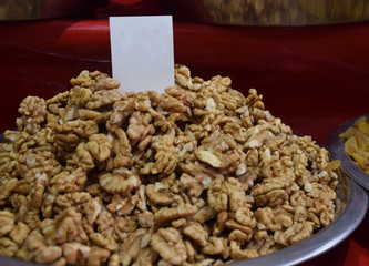 Walnuts for sale at the market