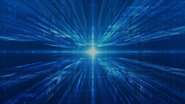 Technology Digital Matrix and Light Abstract Background