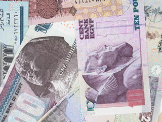 Egypt pounds background. Egyptian money currency. Egypt economy and investment.