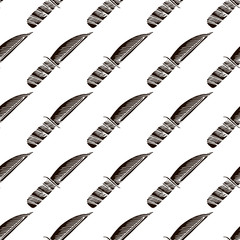 knife vector seamless pattern