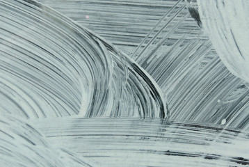 White paint layer on glass