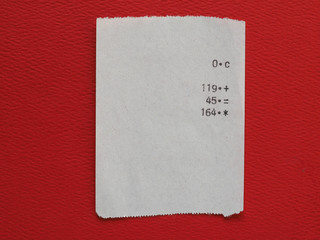 bill or receipt