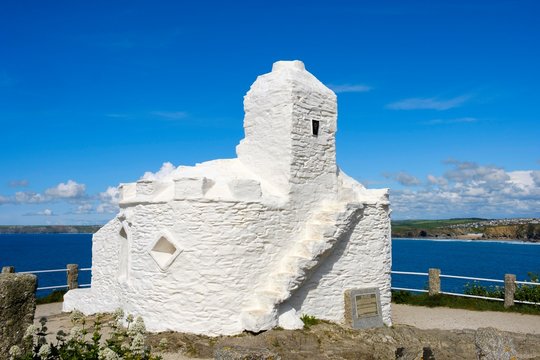 Historical sight Huer's Hut, Newquay, Cornwall, England, Great Britain