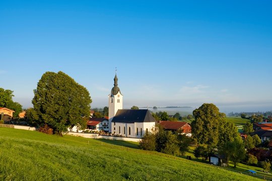 St. Korbinian Parish Church, Reichersbeuern, Tolzer Land, Upper Bavaria, Bavaria, Germany, Europe