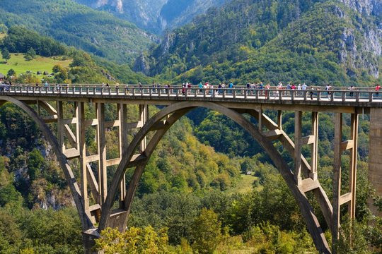 Tara Bridge, Durdevica, Tara Gorge, Durmitor National Park, Pljevlja Province, Montenegro, Europe
