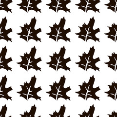 maple leaf vector seamless pattern