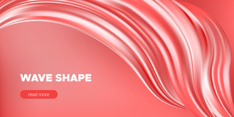 Abstract Liquid Shape, Pastel Background.