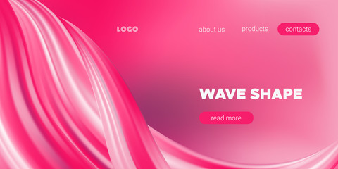 Pink Abstract 3d Liquid Shape.