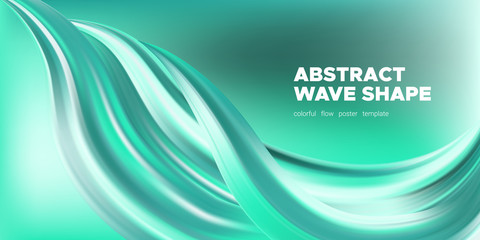 Wave Turquoise Liquid, Shape Movement.